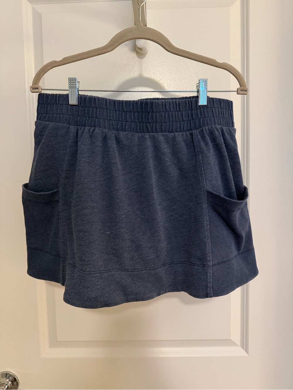 FP Movement by Free People Navy Elastic-Waist Casual Skort with Pockets